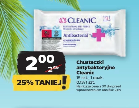 Антибактеріальні серветки Cleanic