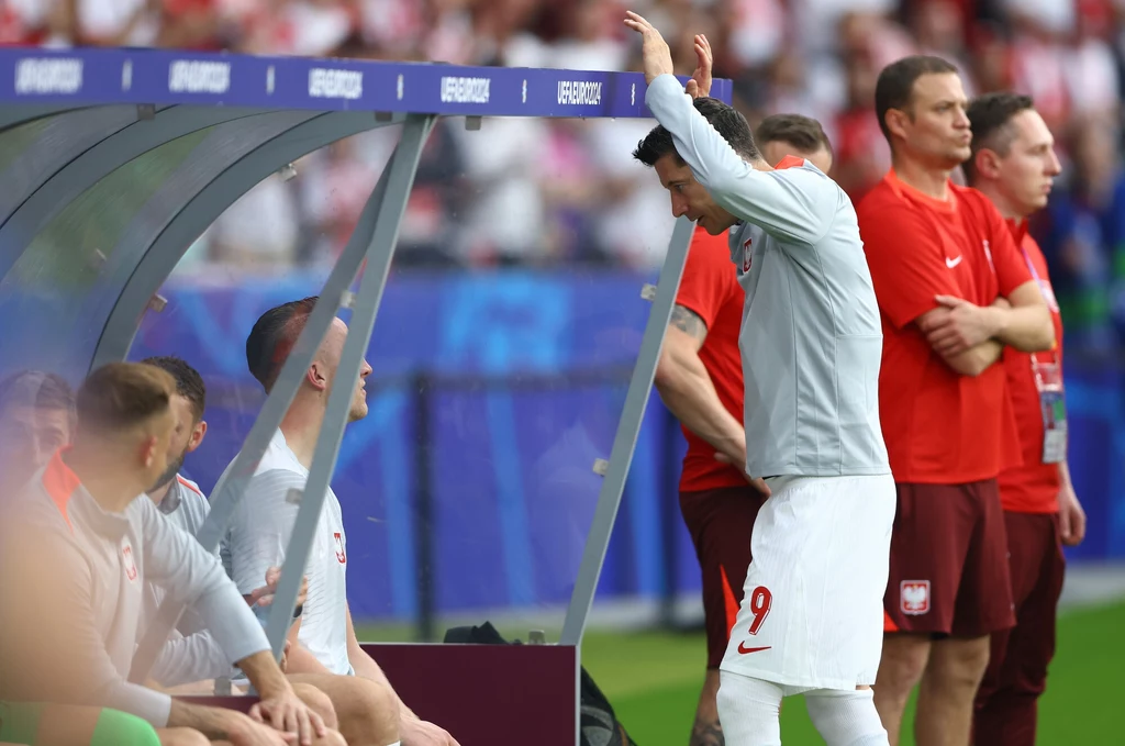 Robert Lewandowski w meczu Polska - Austria Robert Lewandowski w meczu Polska - Austria