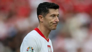 Robert Lewandowski w meczu Euro 2024 Polska - Austria