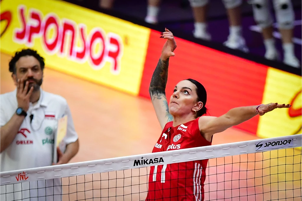Malwina Smarzek w czasie meczu Polska - Włochy