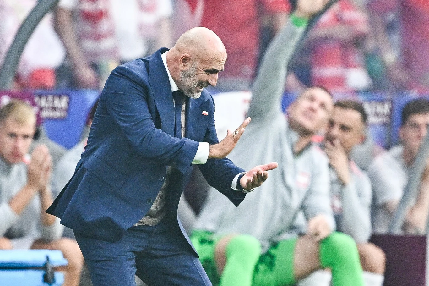 Michał Probierz w meczu Polska - Austria Michał Probierz w meczu Polska - Austria