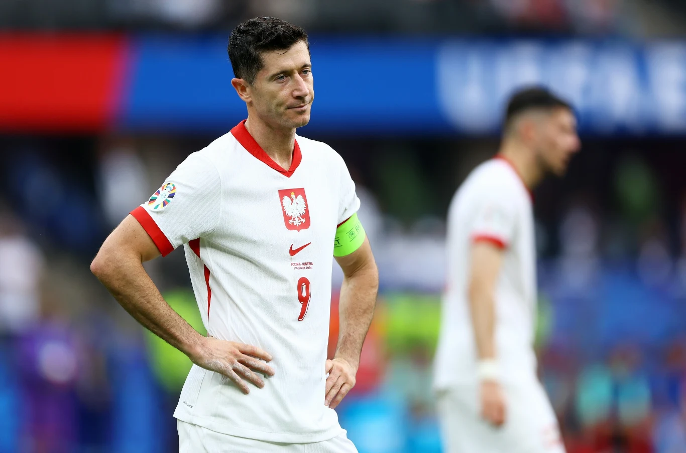 Robert Lewandowski w meczu Polska - Austria Robert Lewandowski w meczu Polska - Austria