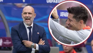 Reprezentacja Polski. Na zdjęciu selekcjoner "Biało-Czerwonych" Michał Probierz oraz kapitan Robert Lewandowski podczas Euro 2024