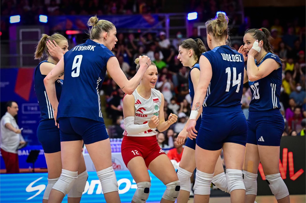 Polskie siatkarki w czasie meczu z Brazylią Polskie siatkarki w czasie meczu z Brazylią
