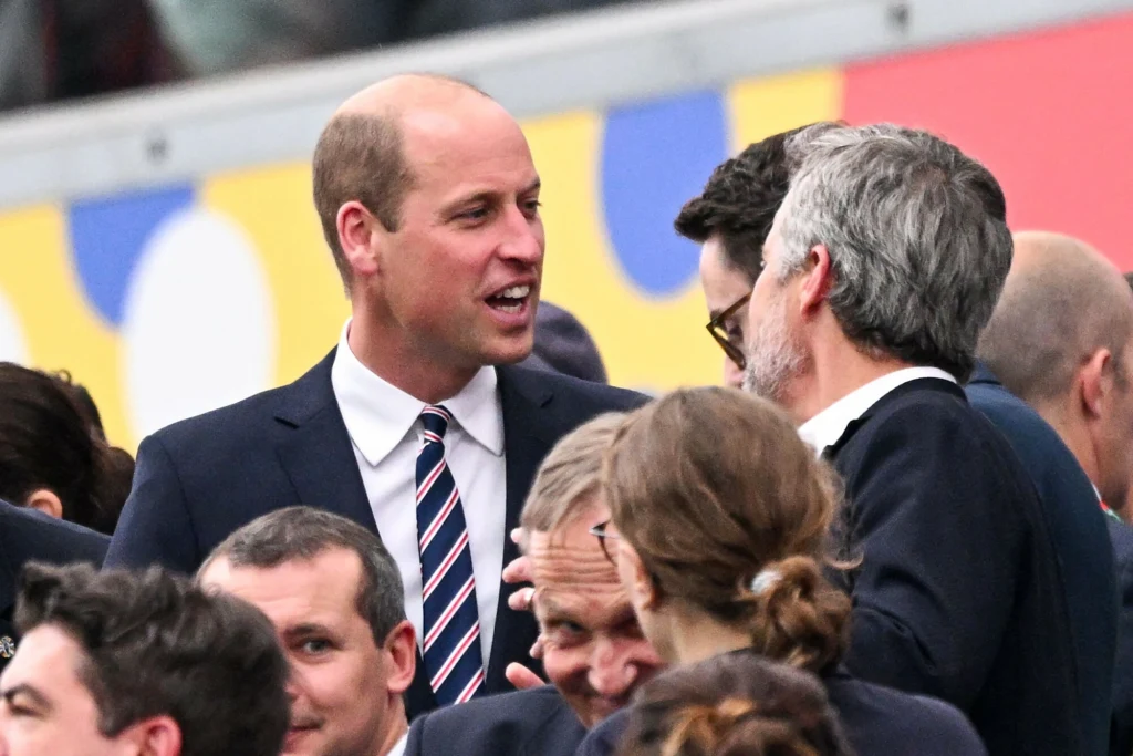 Książę William na meczu Anglia-Dania podczas Euro 2024 Książę William na meczu Anglia-Dania podczas Euro 2024