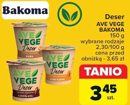 Bakoma Ave Vege Deser na kremie kokosowym smak kawa 150 g 