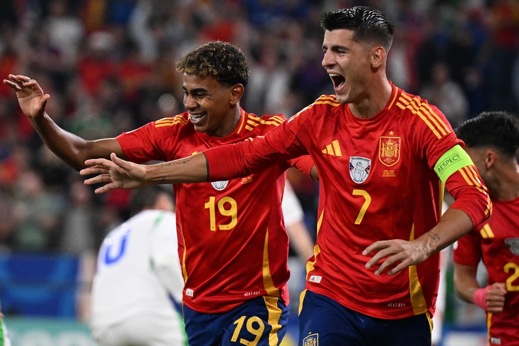 Lamine Yamal i Alvaro Morata Lamine Yamal i Alvaro Morata
