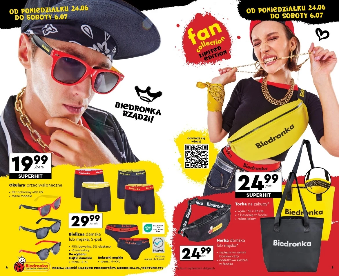 Bielizna, torby, nerki i okulary przeciwsłoneczne z logo Biedronki! Bielizna, torby, nerki i okulary przeciwsłoneczne z logo Biedronki!