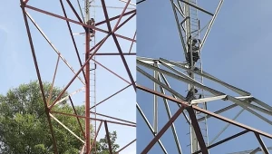 Nastolatkowie postanowili wspiąć się na słup wysokiego napięcia