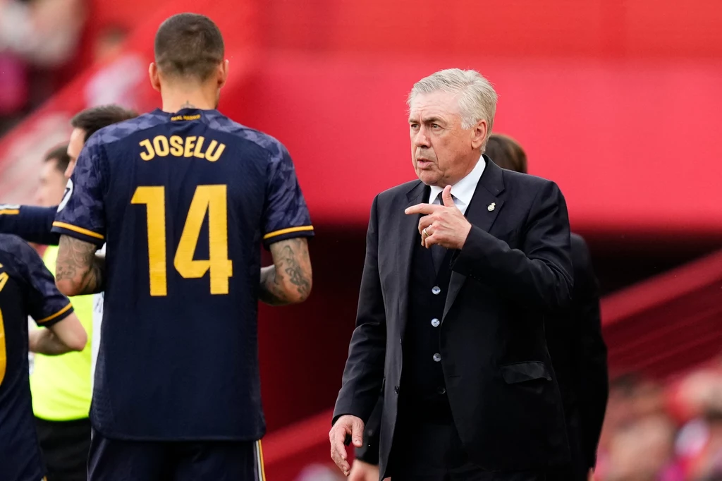 Joselu i Carlo Ancelotti Joselu i Carlo Ancelotti
