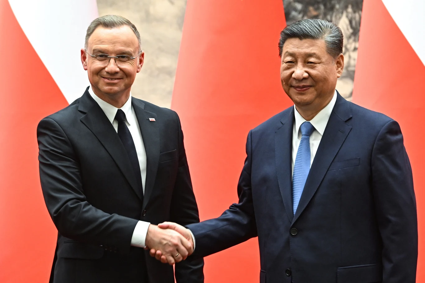 Prezydent RP Andrzej Duda podczas spotkania z przywódcą ChRL Xi Jinpingiem