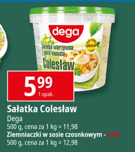 Dega Sałatka warzywna z białą kapustą colesław 500 g