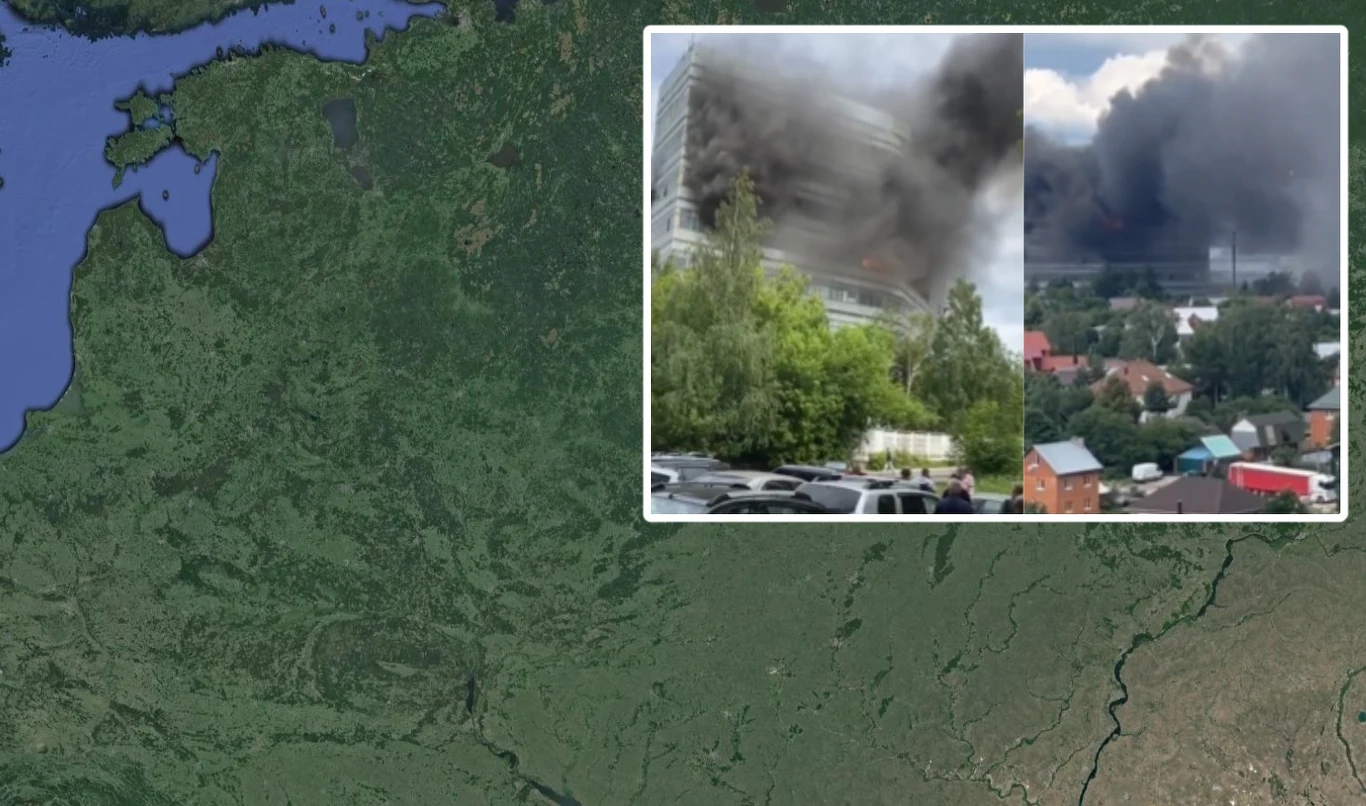 Potężny pożar w Rosji Potężny pożar w Rosji