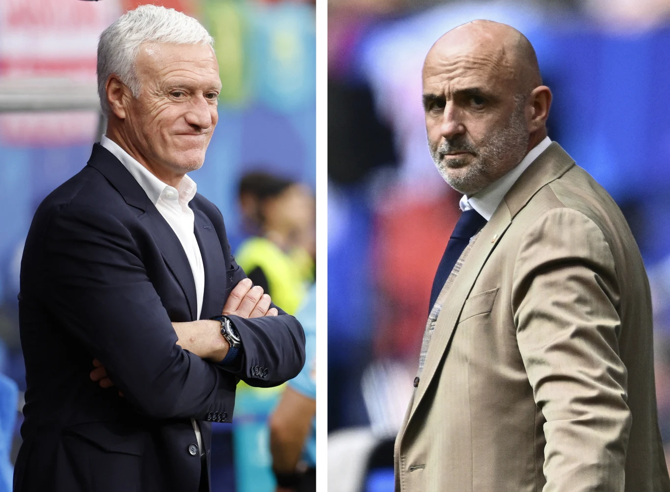 Didier Deschamps i Michał Probierz Didier Deschamps i Michał Probierz