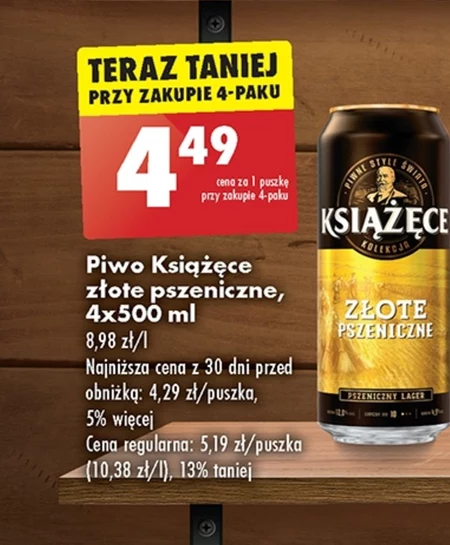 Książęce Złote Pszeniczne Piwo 500 ml