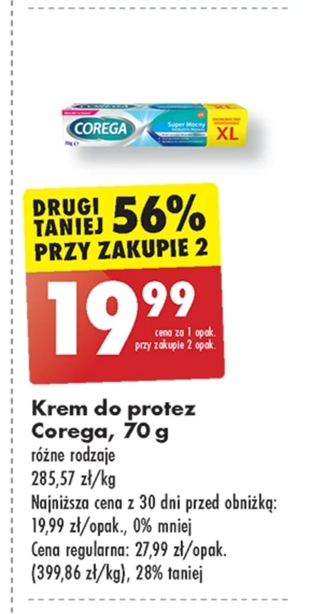 Corega Krem mocujący do protez zębowych super mocny delikatnie miętowy 70 g