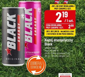 Black Energy Wild Strawberry Gazowany napój energetyzujący 250 ml niska cena