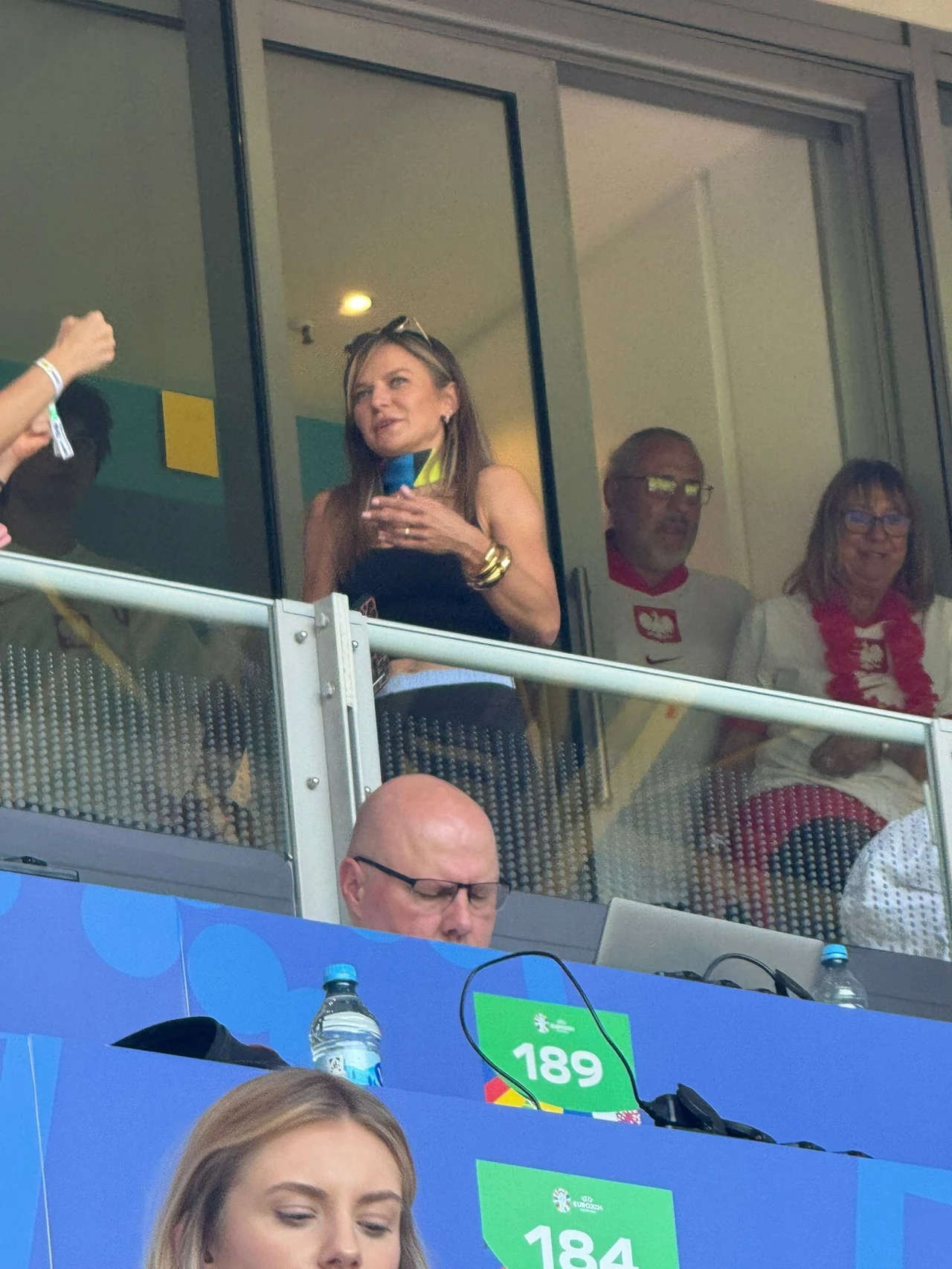 Anna Lewandowska przed meczem Polska - Francja