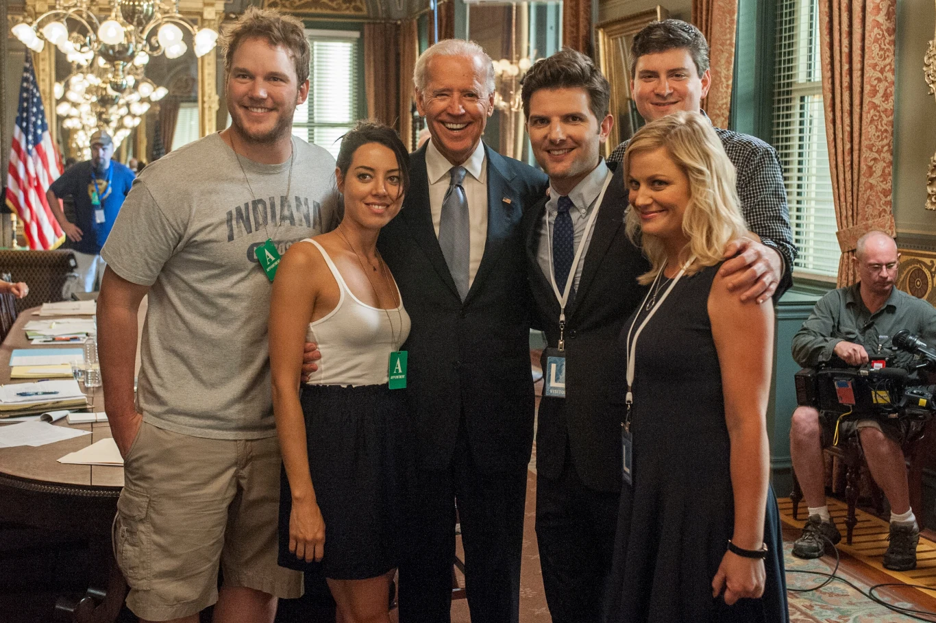 Joe Biden i ekipa serialu "Parks & Recreation"