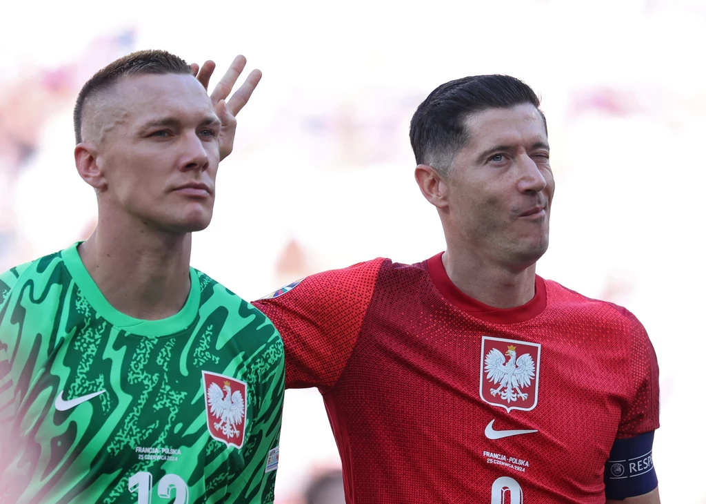Piłkarze reprezentacji Polski na Euro 2024 podczas hymnu Piłkarze reprezentacji Polski na Euro 2024 podczas hymnu
