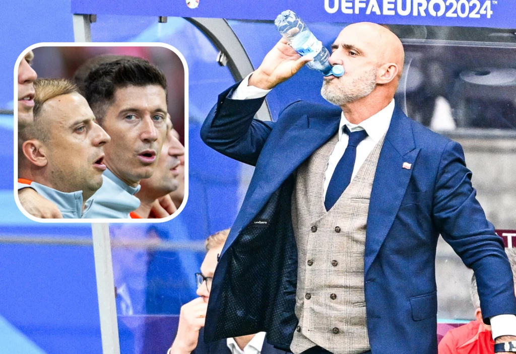 Euro 2024 - reprezentacja Polski. Na zdjęciu Kamil Grosicki, Robert Lewandowski oraz Michał Probierz Euro 2024 - reprezentacja Polski. Na zdjęciu Kamil Grosicki, Robert Lewandowski oraz Michał Probierz