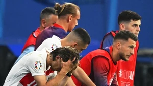 Załamani Chorwaci po meczu z Włochami na Euro 2024