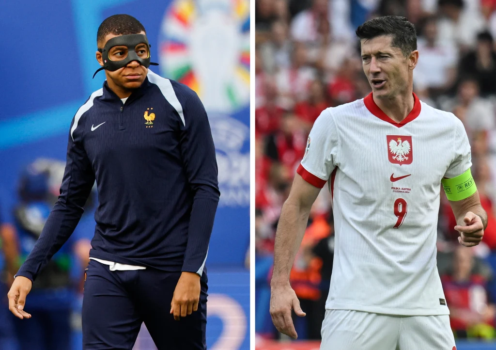 Kylian Mbappe i Robert Lewandowski Kylian Mbappe i Robert Lewandowski