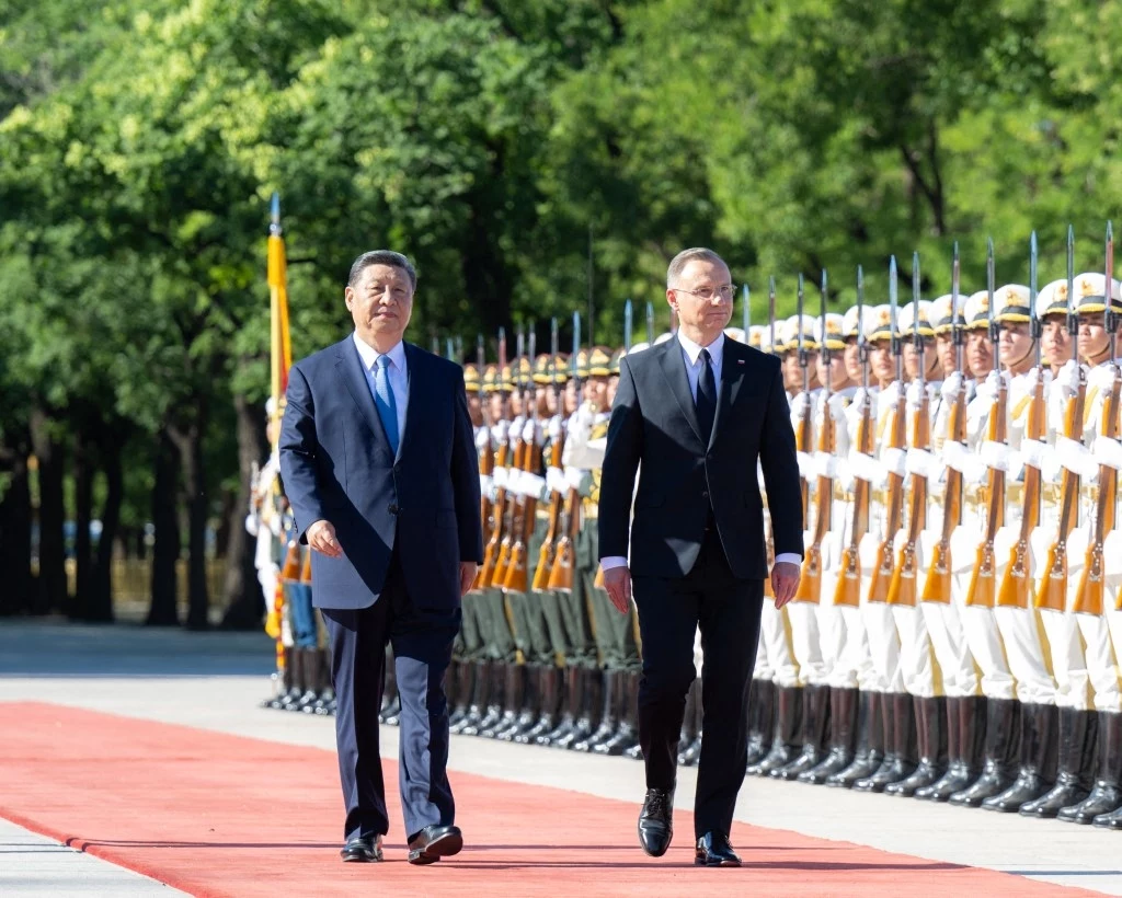 Przywódcy Chin i Polski: Xi Jinping i Andrzej Duda