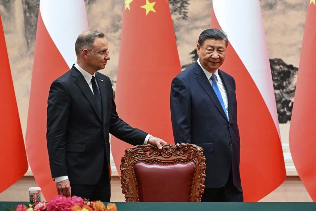 Prezydent Polski Andrzej Duda i przywódca Chin Xi Jinping