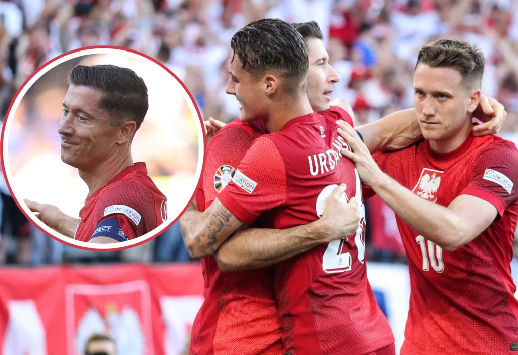 Reprezentacja Polski na Euro 2024. Na zdjęciu Kacper Urbański, Robert Lewandowski oraz Piotr Zieliński Reprezentacja Polski na Euro 2024. Na zdjęciu Kacper Urbański, Robert Lewandowski oraz Piotr Zieliński