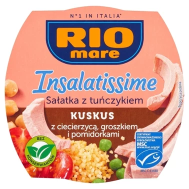 Rio Mare Insalatissime Sałatka z tuńczykiem kuskus z ciecierzycą groszkiem i pomidorkami 160 g - 1