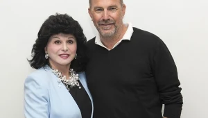 Yola Czaderska-Hayek i Kevin Costner, fot. z archiwum autorki