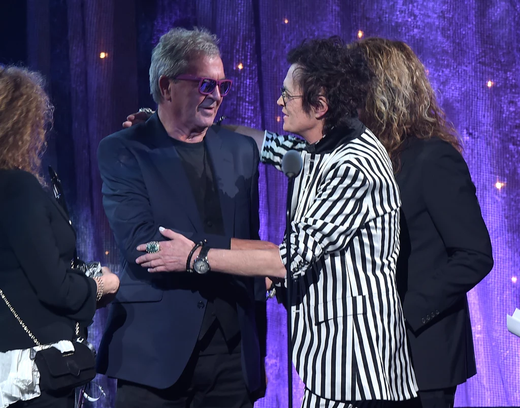 Ian Gillan i Glenn Hughes podczas uroczystości wprowadzenia Deep Purple do Rock and Roll Hall of Fame