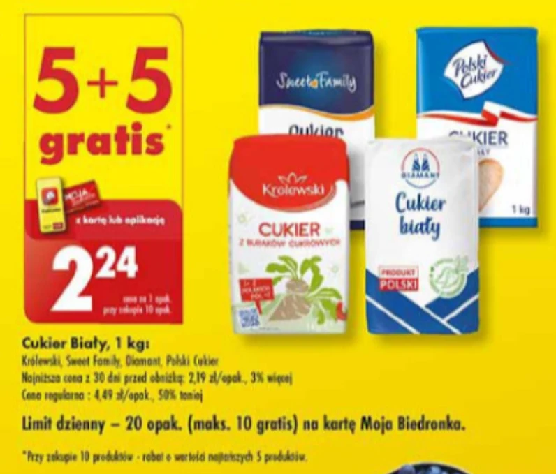 Cukier za darmo w Biedronce! 