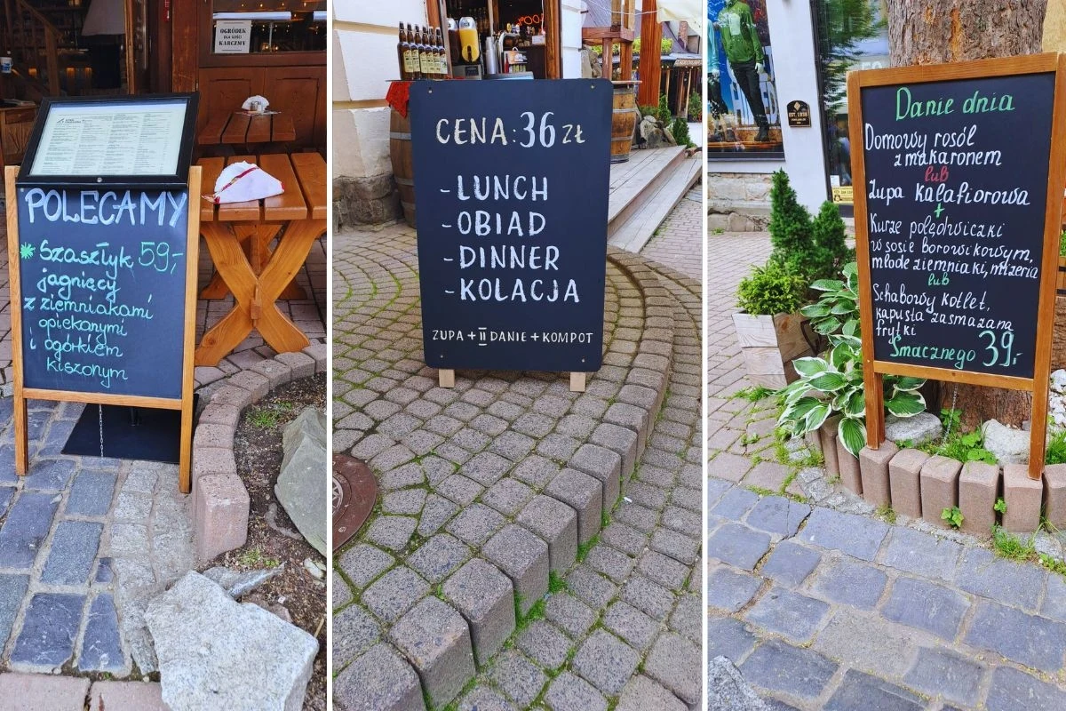 Ile trzeba zapłacić za obiad w Zakopanem?