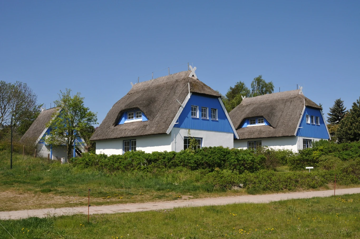 Domki na Hiddensee zachywcają