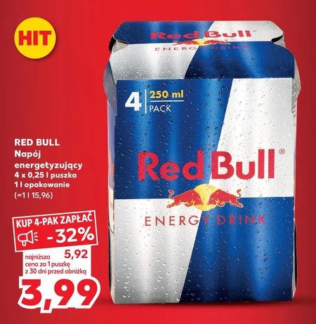 Red Bull Napój energetyczny 4 x 250 ml