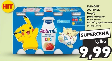 Actimel Kids Napój jogurtowy o smaku truskawkowo-bananowym 800 g (8 x 100 g)