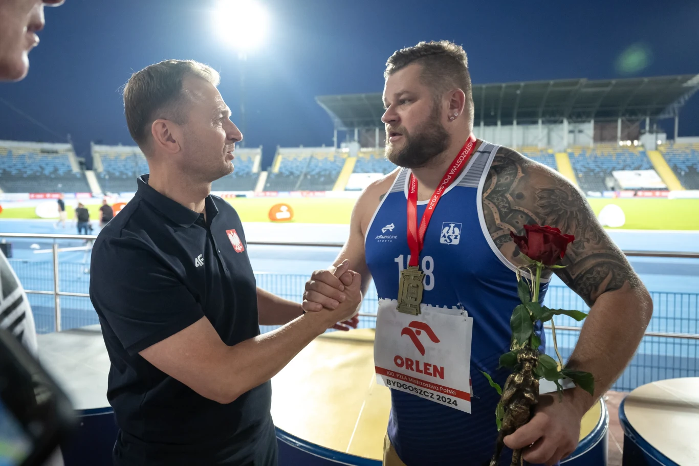 Paweł Fajdek i minister sportu Sławomir Nitras