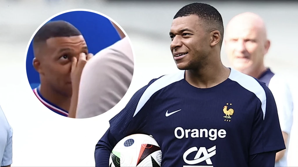 Kylian Mbappe uciął sobie pogawędkę z Marcinem Bułką po meczu Kylian Mbappe uciął sobie pogawędkę z Marcinem Bułką po meczu