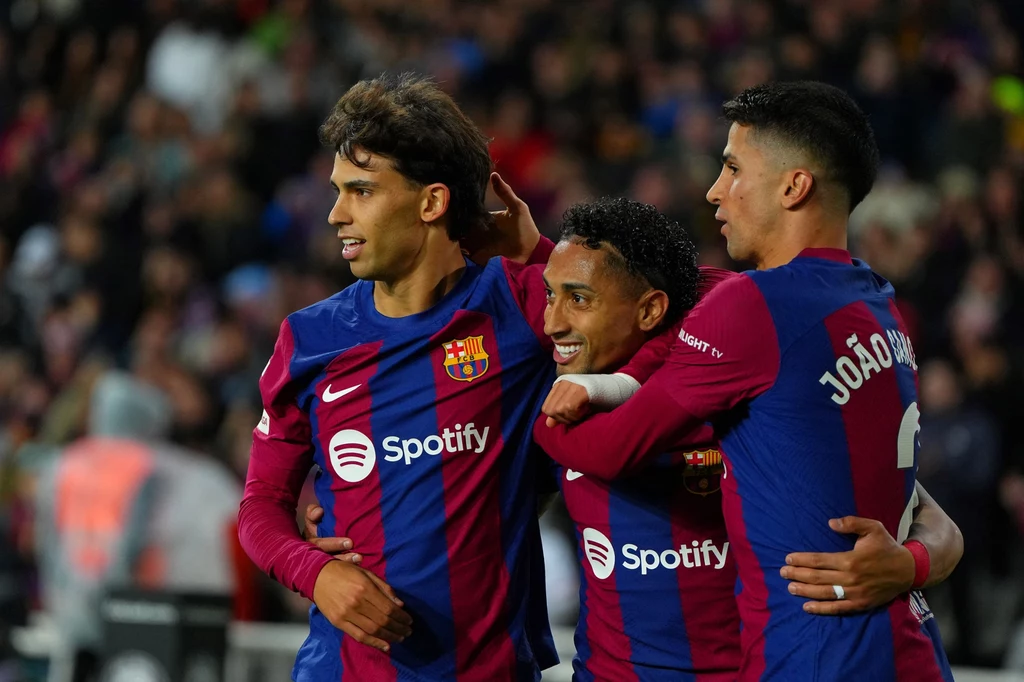 Joao Felix, Raphinha i Joao Cancelo Joao Felix, Raphinha i Joao Cancelo