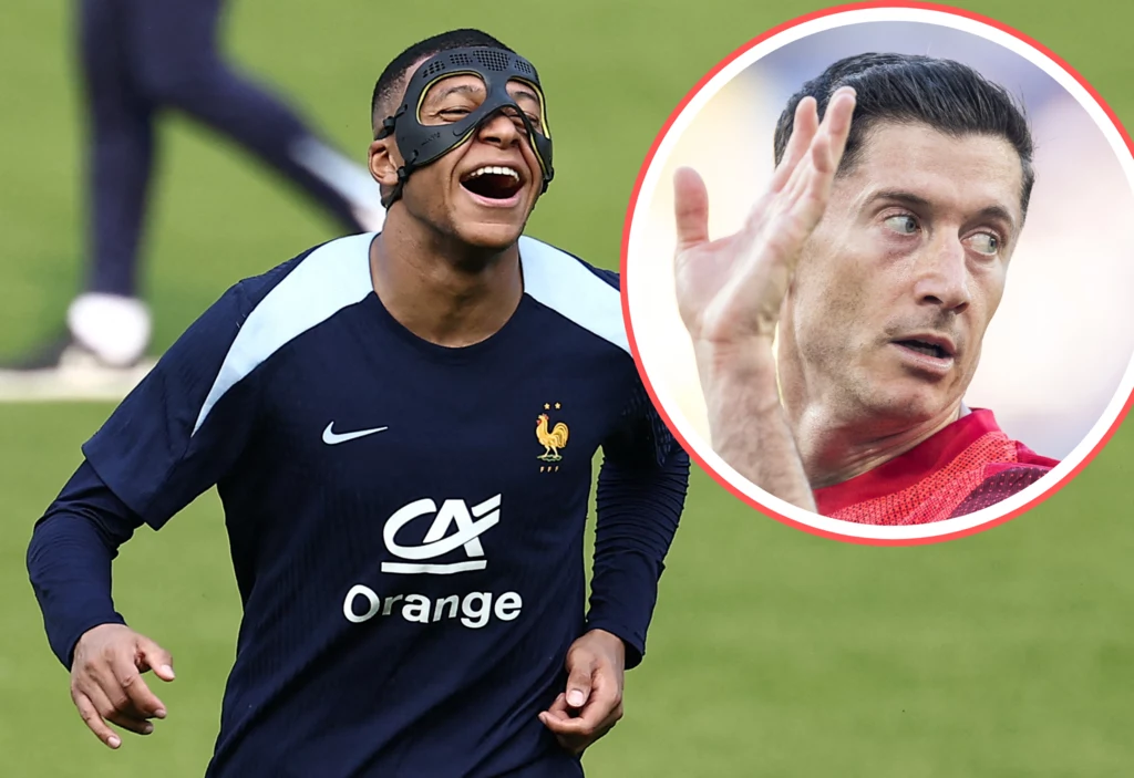Euro 2024. Kylian Mbappe i Robert Lewandowski Euro 2024. Kylian Mbappe i Robert Lewandowski
