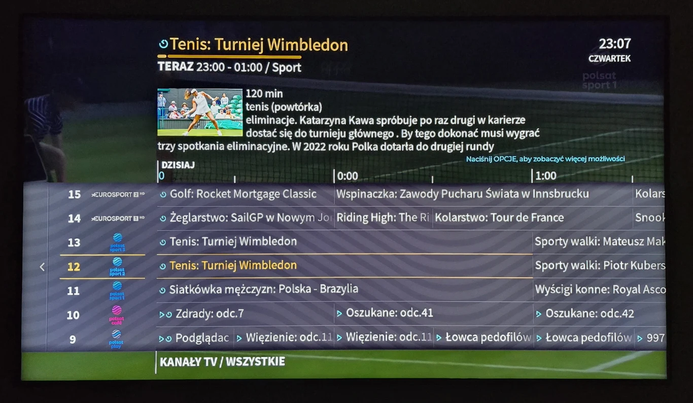 EPG w nowym dekoderze Polsat Soundbox. EPG w nowym dekoderze Polsat Soundbox.