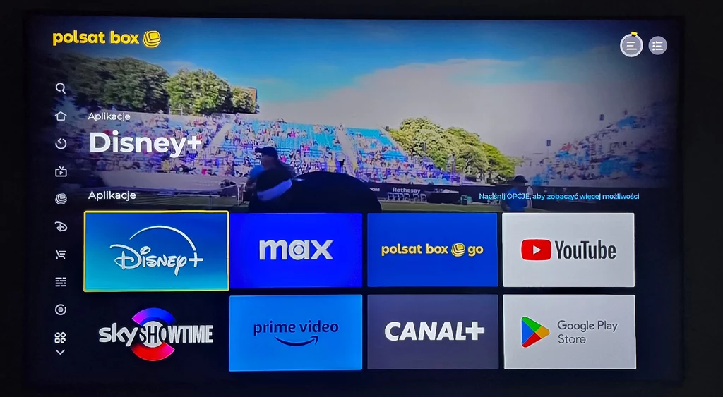 Na dekoderze polsat soundbox 4K można zainstalować popularne aplikacje ze sklepu Google Play.