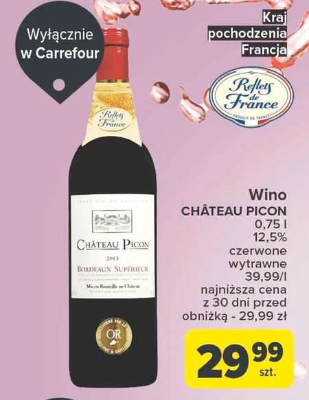 Wino wytrawne Chateau Picon