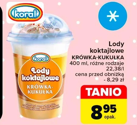 Koral Lody koktajlowe krówka-kukułka 400 ml
