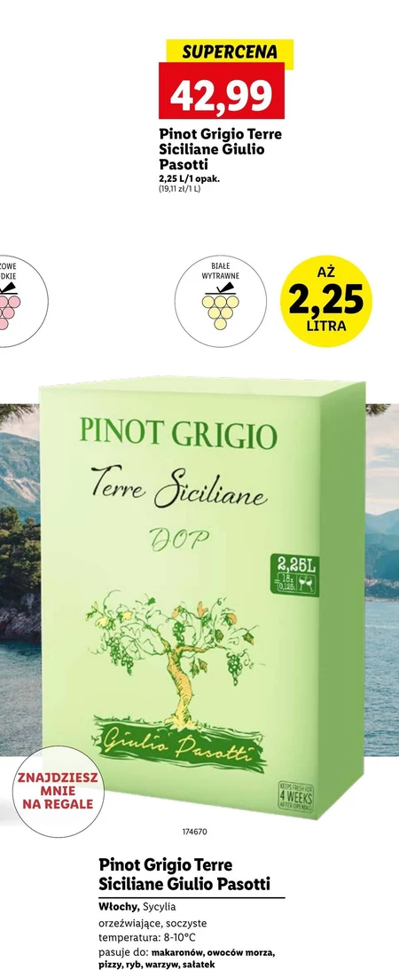 Wino wytrawne Pinot Grigio