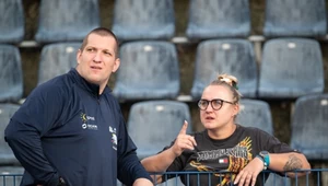 Wojciech Nowicki z trenerką Joanną Fiodorow