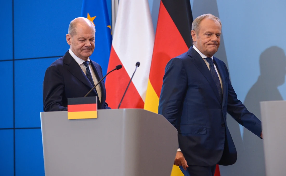 Kanclerz Niemiec Olaf Scholz i premier Polski Donald Tusk Kanclerz Niemiec Olaf Scholz i premier Polski Donald Tusk