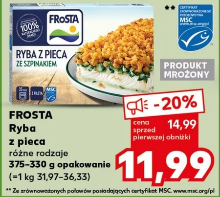 FRoSTA Ryba z pieca ze szpinakiem 360 g